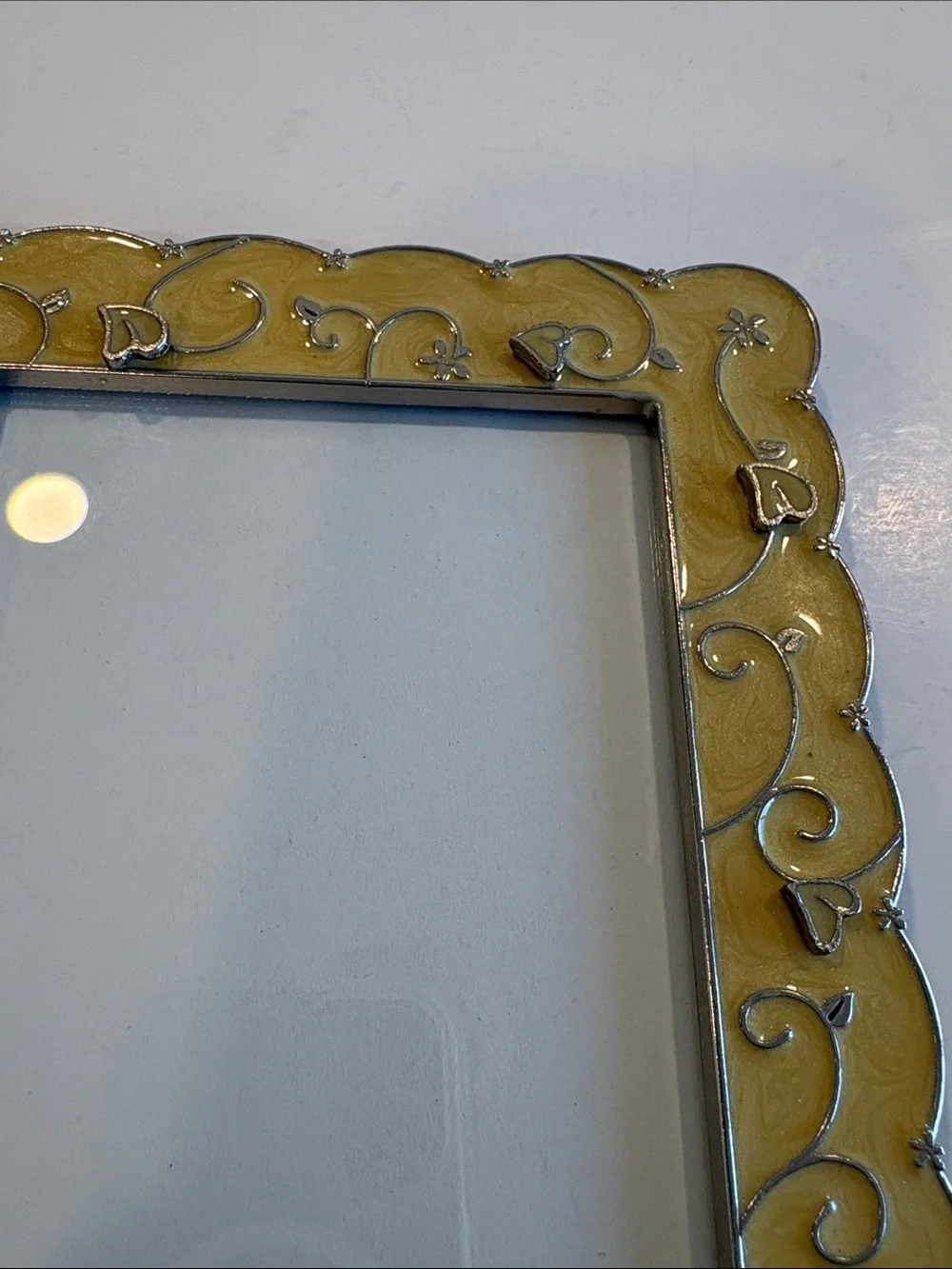 Yellow Scrolled Decorative Picture Frame - Classic Accent